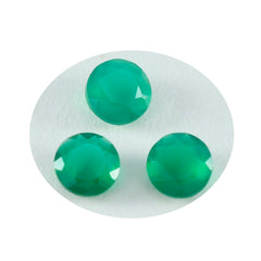 Riyogems 1 pieza jaspe verde Natural facetado 7x7mm forma redonda gemas sueltas de buena calidad