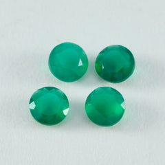 riyogems 1pc ナチュラル グリーン ジャスパー ファセット 7x7 mm ラウンド形状のハンサムな品質のルース宝石