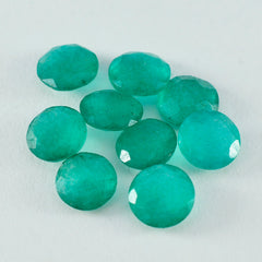 Riyogems 1PC Genuine Green Jasper Faceted 9x9 mm Round Shape nice-looking Quality Loose Gemstone