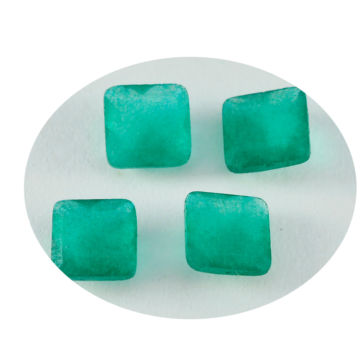 riyogems 1pc 本物のグリーン ジャスパー ファセット 14x14 mm 正方形の形状 aaa 品質の宝石