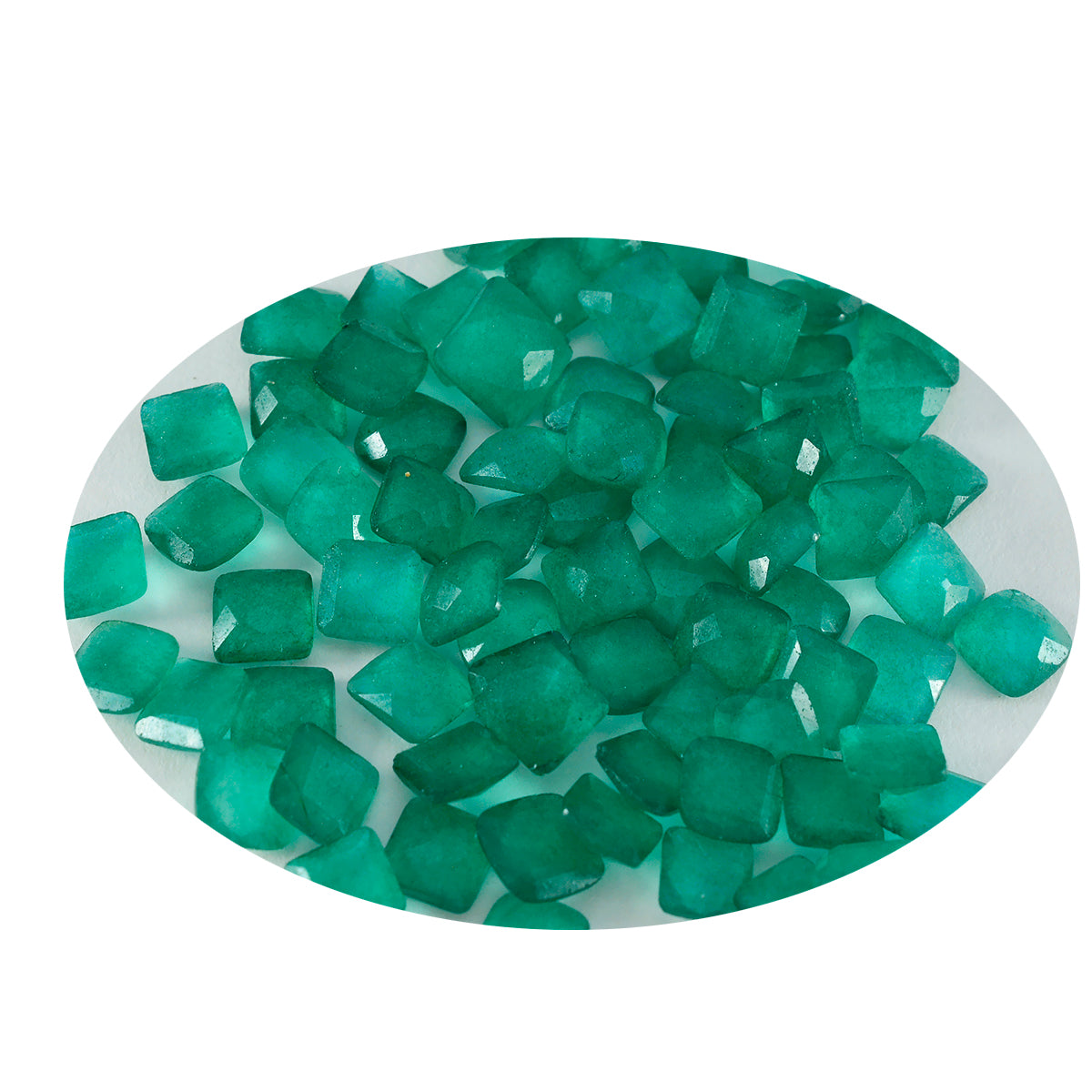 riyogems 1 шт., натуральная зеленая яшма, граненые 6x6 мм, квадратная форма, милые качественные драгоценные камни