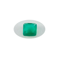 Riyogems 1pc véritable jaspe vert à facettes 7x7mm forme carrée pierre de superbe qualité
