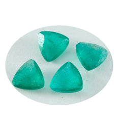 Riyogems 1PC Natural Green Jasper Faceted 13x13 mm Trillion Shape good-looking Quality Gemstone