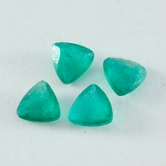 Riyogems 1PC Natural Green Jasper Faceted 13x13 mm Trillion Shape good-looking Quality Gemstone