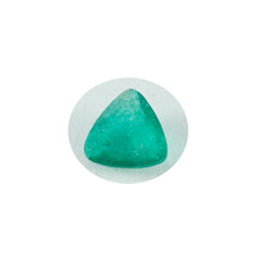 riyogems 1pc リアル グリーン ジャスパー ファセット 14x14 mm 兆の形の見栄えの良い品質のルース宝石