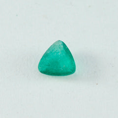 riyogems 1pc リアル グリーン ジャスパー ファセット 14x14 mm 兆の形の見栄えの良い品質のルース宝石