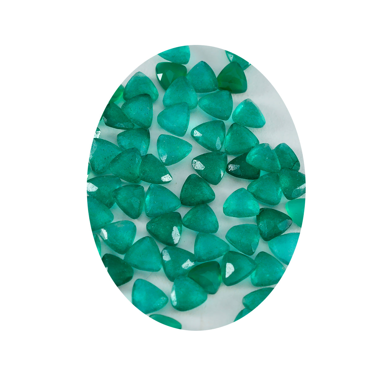 riyogems 1 шт., натуральная зеленая яшма, граненая 6x6 мм, форма триллиона, качество A1, свободный драгоценный камень