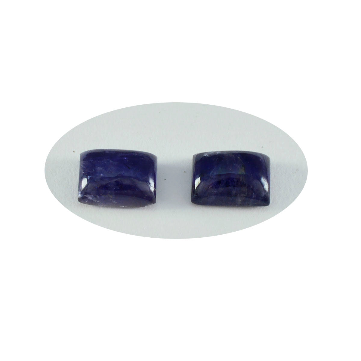 Riyogems 1PC Blue Iolite Cabochon 4x6 mm Octagon Shape cute Quality Gemstone