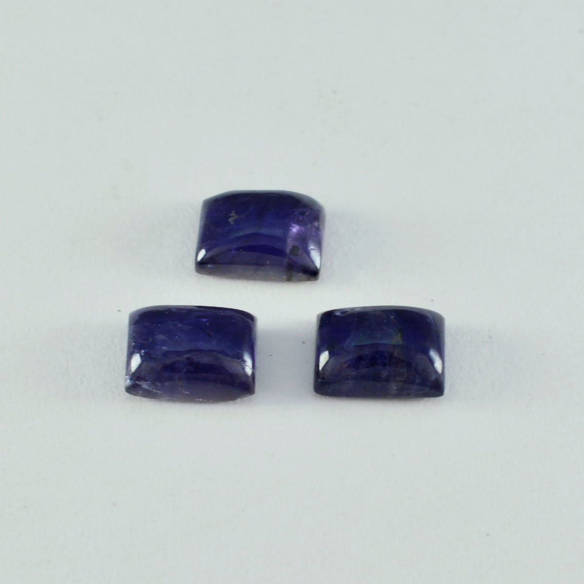 Riyogems 1PC Blue Iolite Cabochon 7x9 mm Octagon Shape AAA Quality Loose Stone