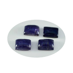Riyogems 1PC blauwe ioliet cabochon 8x10 mm achthoekige vorm A+ kwaliteit losse edelsteen