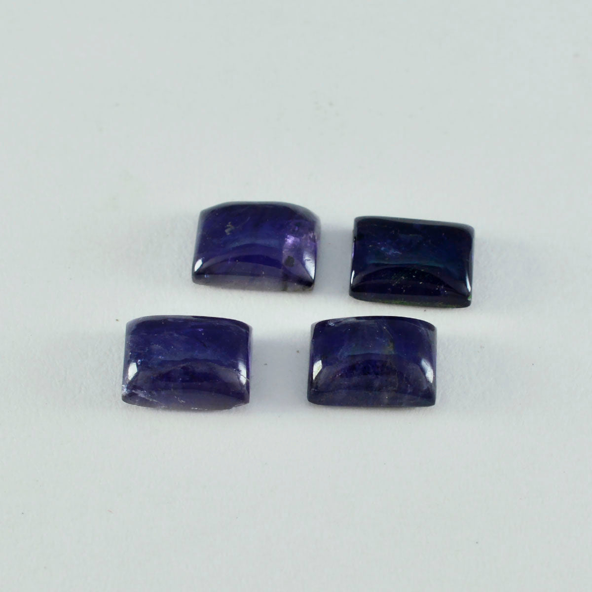 Riyogems 1PC Blue Iolite Cabochon 8x10 mm Octagon Shape A+ Quality Loose Gemstone