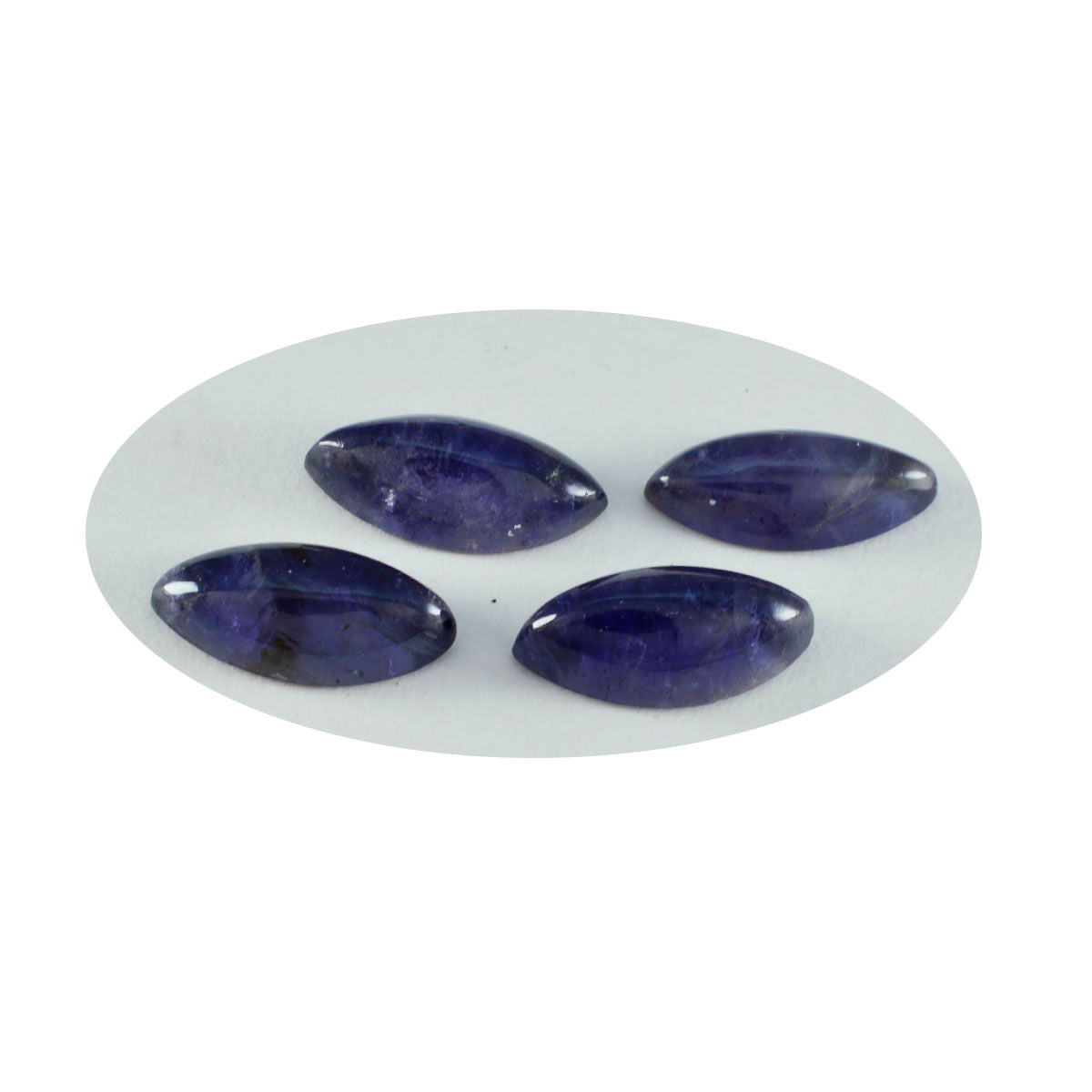 riyogems 1 st blå iolit cabochon 6x12 mm marquise form vacker kvalitet lös pärla