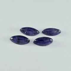 riyogems 1 st blå iolit cabochon 6x12 mm marquise form vacker kvalitet lös pärla