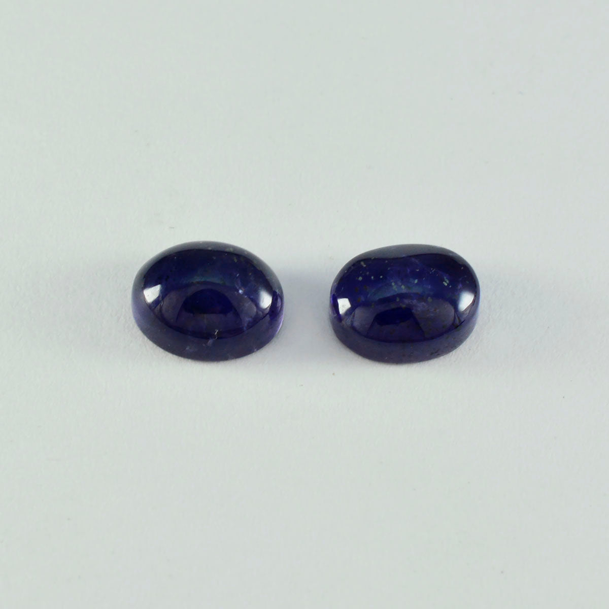 Riyogems 1PC Blue Iolite Cabochon 10x14 mm Oval Shape great Quality Loose Gemstone