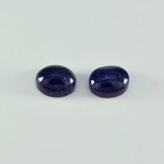 Riyogems 1PC Blue Iolite Cabochon 10x14 mm Oval Shape great Quality Loose Gemstone