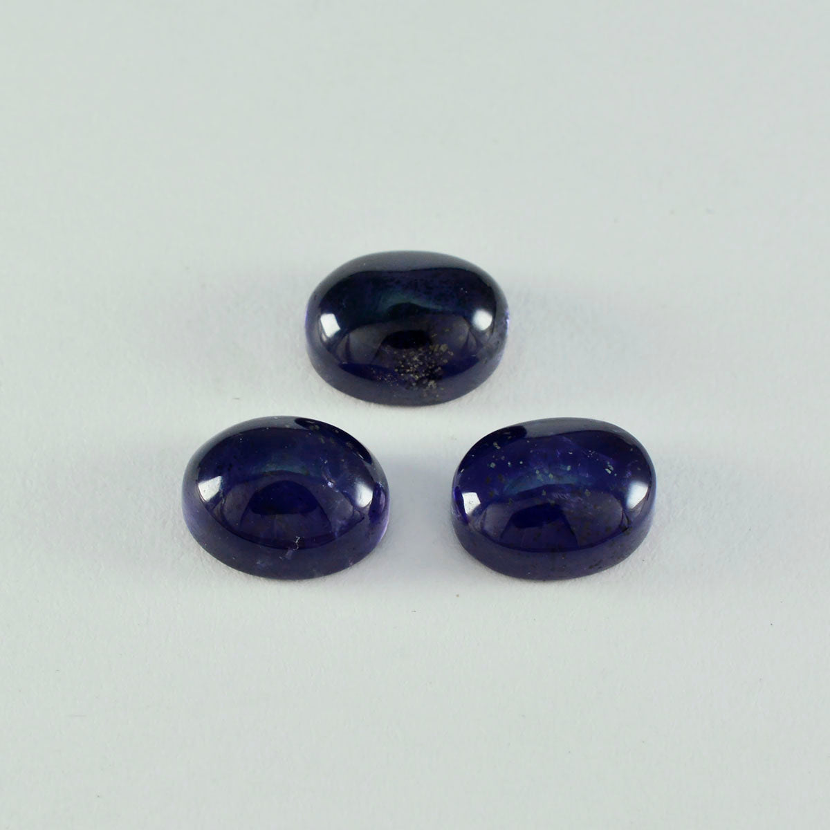 Riyogems 1 pieza cabujón de iolita azul 12x16 mm forma ovalada gema de calidad fantástica