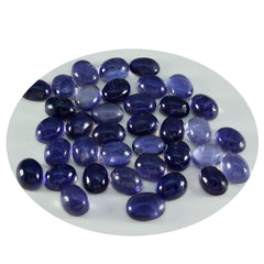 riyogems 1pc blue iolite cabochon 7x9 mm oval shape pretty quality gemstone