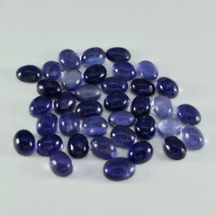 riyogems 1pc blue iolite cabochon 7x9 mm oval shape pretty quality gemstone