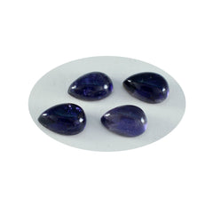 riyogems 1pc cabochon iolite bleu 6x9 mm forme poire pierre précieuse de qualité douce