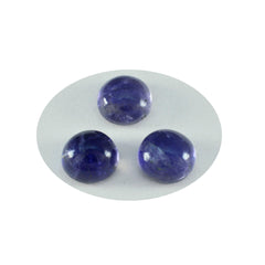 riyogems 1шт синий иолит кабошон 12х12 мм круглая форма красивые качественные драгоценные камни