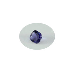 Riyogems 1PC Blue Iolite Faceted 9x9 mm Cushion Shape lovely Quality Stone
