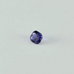Riyogems 1PC Blue Iolite Faceted 9x9 mm Cushion Shape lovely Quality Stone