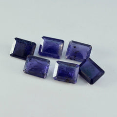 Riyogems 1PC Blue Iolite Faceted 12x16 mm Octagon Shape A+ Quality Gems