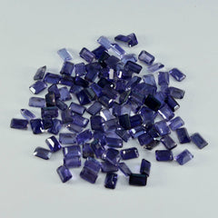 Riyogems, 1 pieza, gemas de iolita azul facetadas con forma octágono de 3x5 mm, excelente calidad