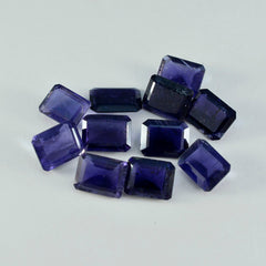 riyogems 1pc ブルー アイオライト ファセット 7x9 mm 八角形のかわいい品質ルース宝石