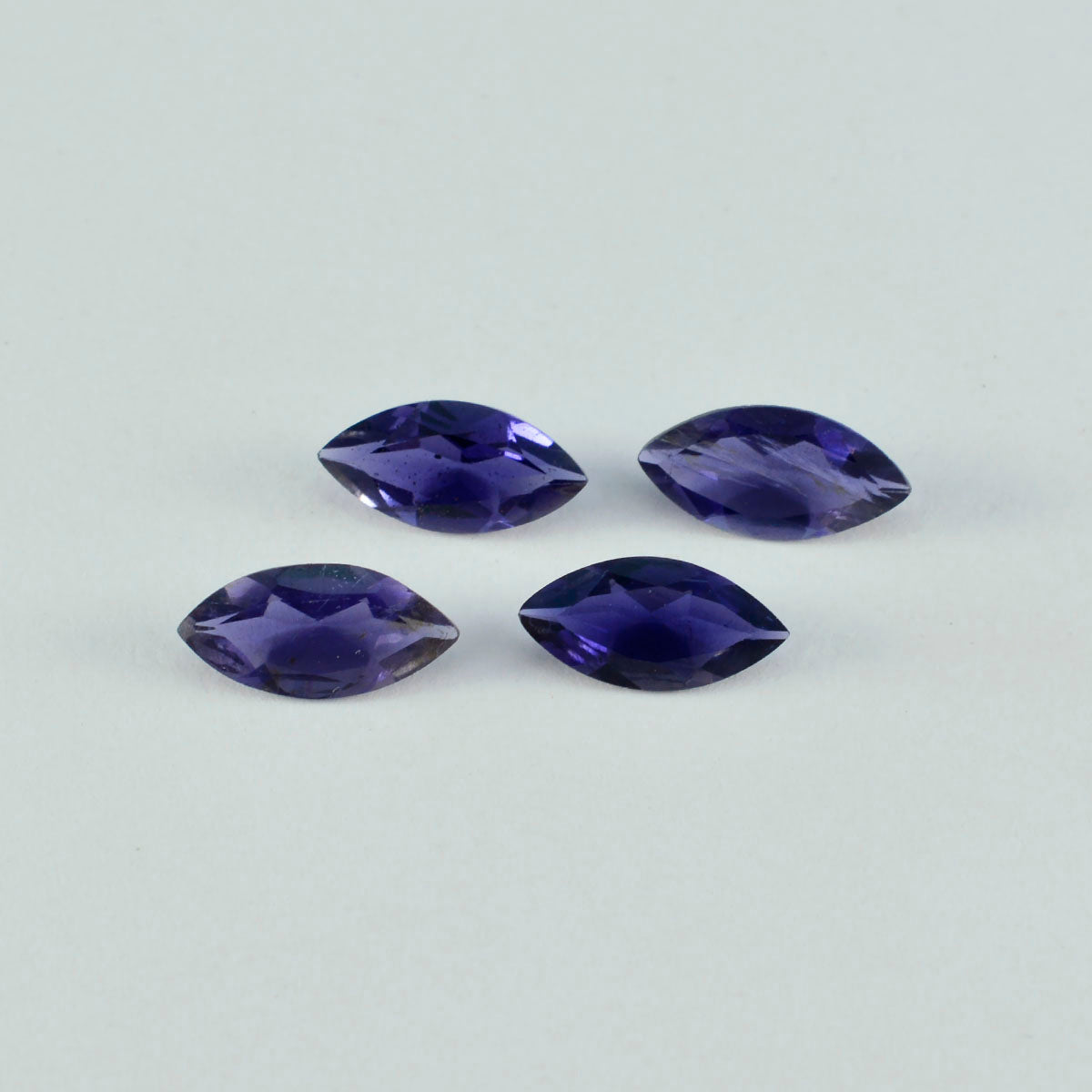 Riyogems, 1 pieza, iolita azul facetada, 10x20mm, forma de marquesa, piedra suelta de excelente calidad