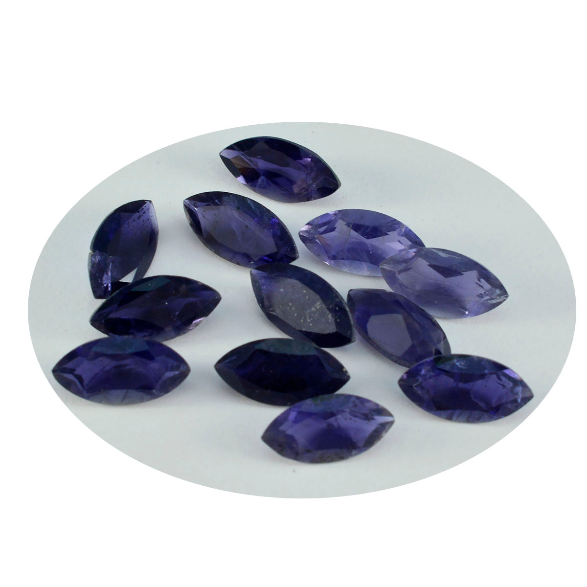 riyogems 1 pezzo di iolite blu sfaccettata 7x14 mm a forma di marquise, pietra preziosa di qualità sorprendente