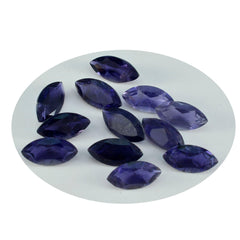 Riyogems 1PC Blue Iolite Faceted 7x14 mm Marquise Shape startling Quality Gemstone
