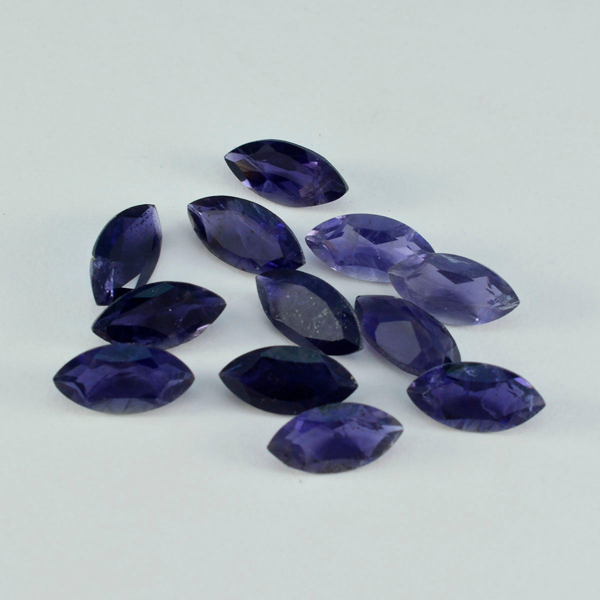 riyogems 1 pièce d'iolite bleue à facettes 7x14 mm en forme de marquise, pierre précieuse de qualité surprenante