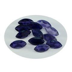 Riyogems, 1 pieza, iolita azul facetada, 8x16mm, forma de marquesa, gema suelta de maravillosa calidad