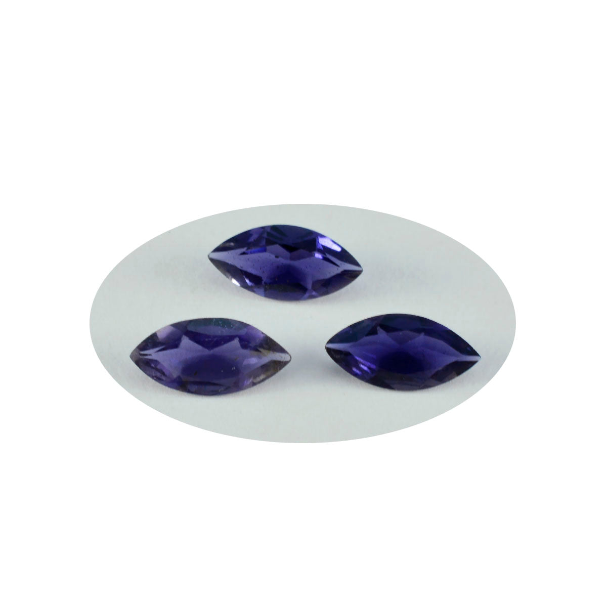 Riyogems 1PC Blue Iolite Faceted 9x18 mm Marquise Shape sweet Quality Loose Gems