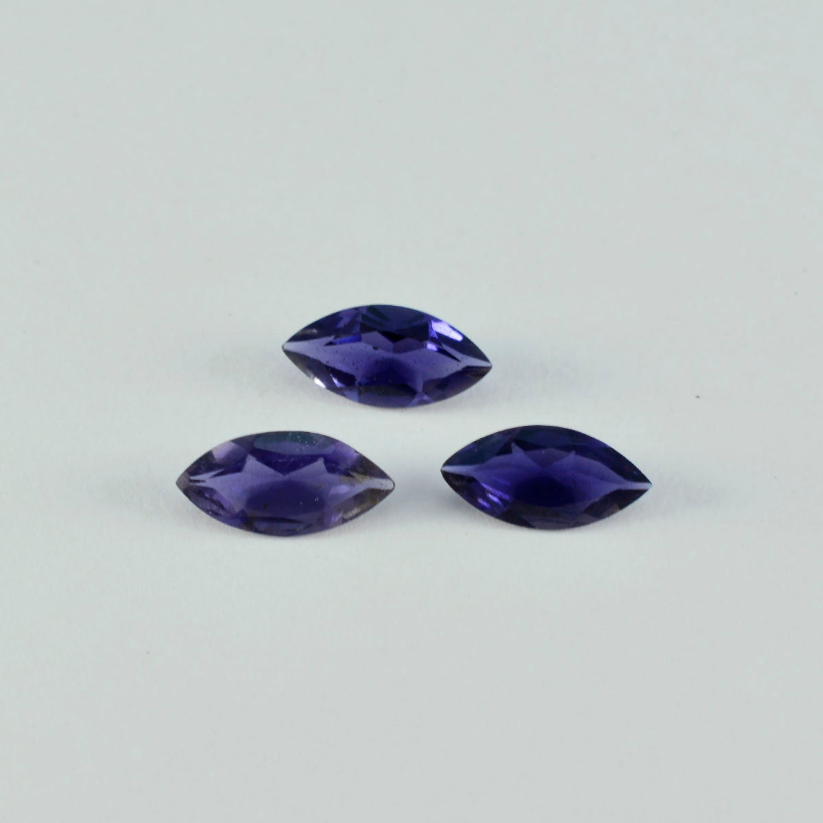 Riyogems 1PC Blue Iolite Faceted 9x18 mm Marquise Shape sweet Quality Loose Gems