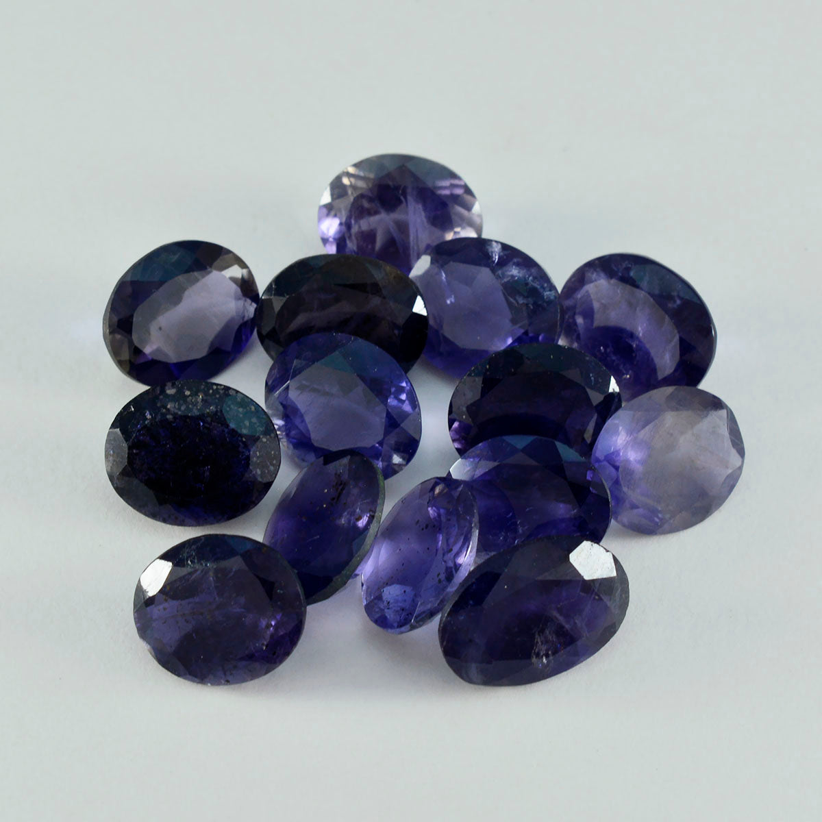riyogems 1 st blå iolit fasetterad 9x11 mm oval form aaa kvalitets lösa ädelstenar