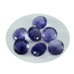 Riyogems, 1 pieza, iolita azul facetada, 11x11mm, forma redonda, piedra de calidad dulce