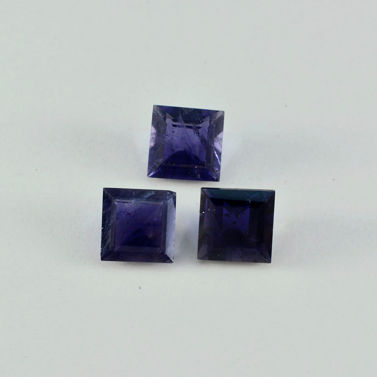 Riyogems 1PC Blue Iolite Faceted 14x14 mm Square Shape pretty Quality Stone
