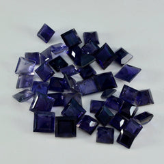 riyogems 1 pezzo di iolite blu sfaccettata 8x8 mm di forma quadrata, qualità A+1, gemma sfusa