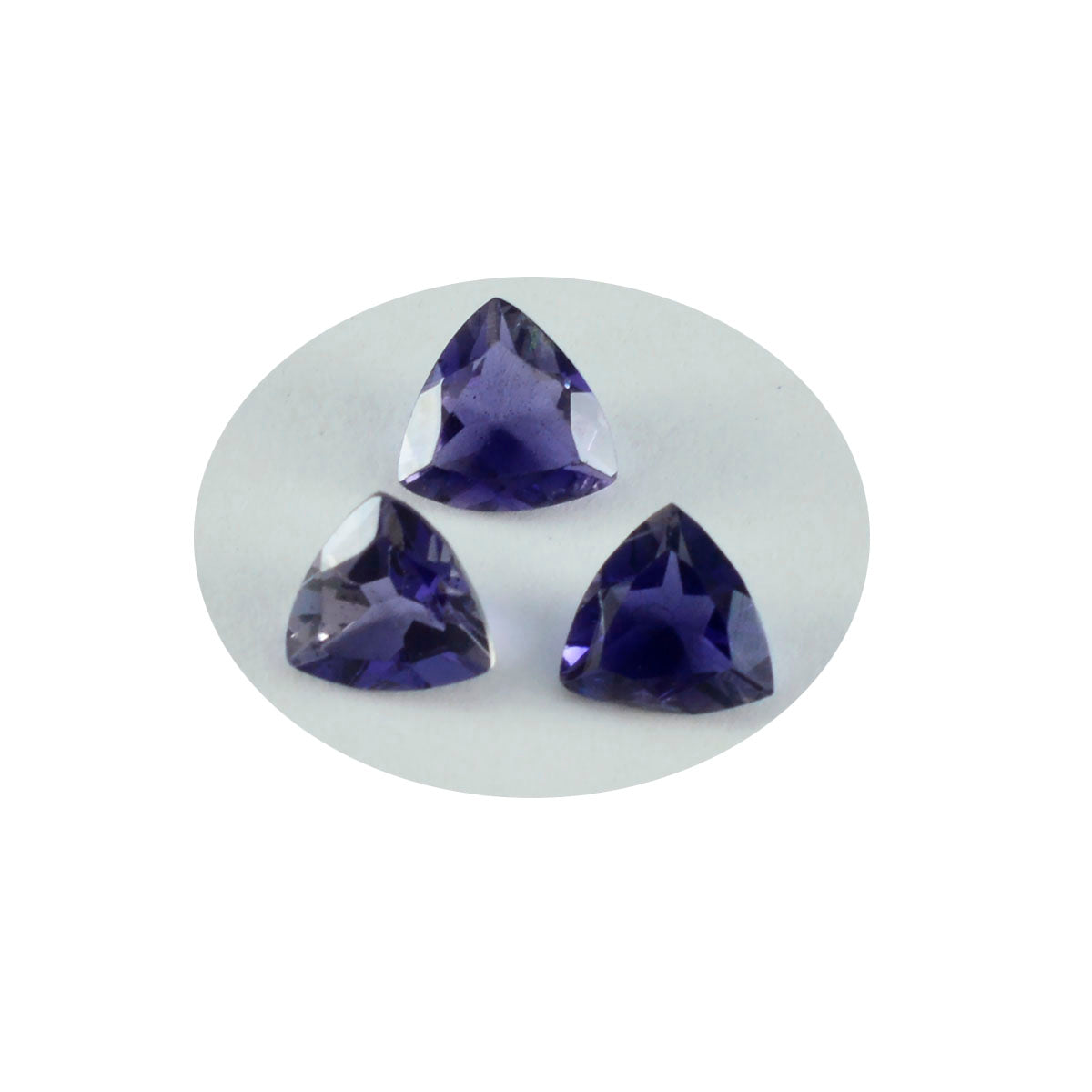 riyogems 1st blå iolit fasetterad 10x10 mm biljoner form stilig kvalitetssten