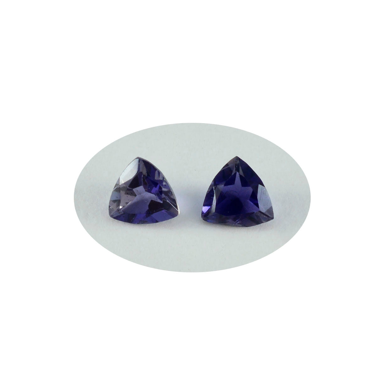 Riyogems 1PC Blue Iolite Faceted 11x11 mm Trillion Shape great Quality Gemstone