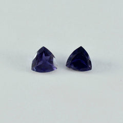 riyogems 1pc ブルー アイオライト ファセット 12x12 mm 兆形状の素晴らしい品質のルース宝石
