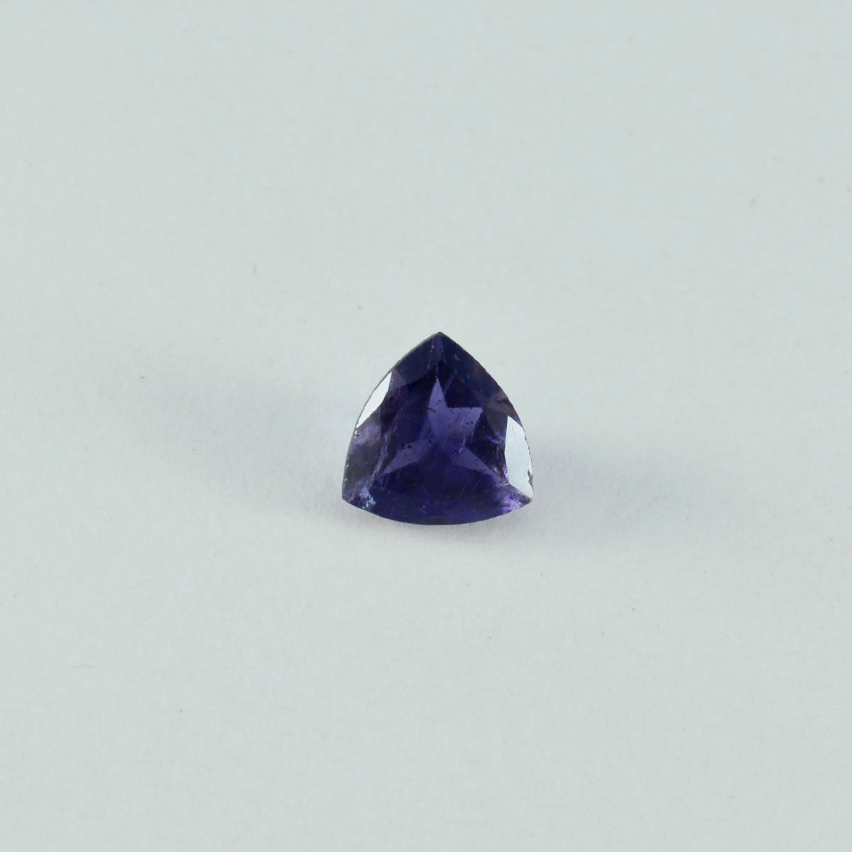 Riyogems 1PC Blue Iolite Faceted 15x15 mm Trillion Shape sweet Quality Loose Gemstone