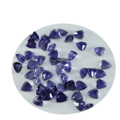 riyogems 1pc iolite blu sfaccettata 5x5 mm trilioni di gemme sfuse di qualità gradevole