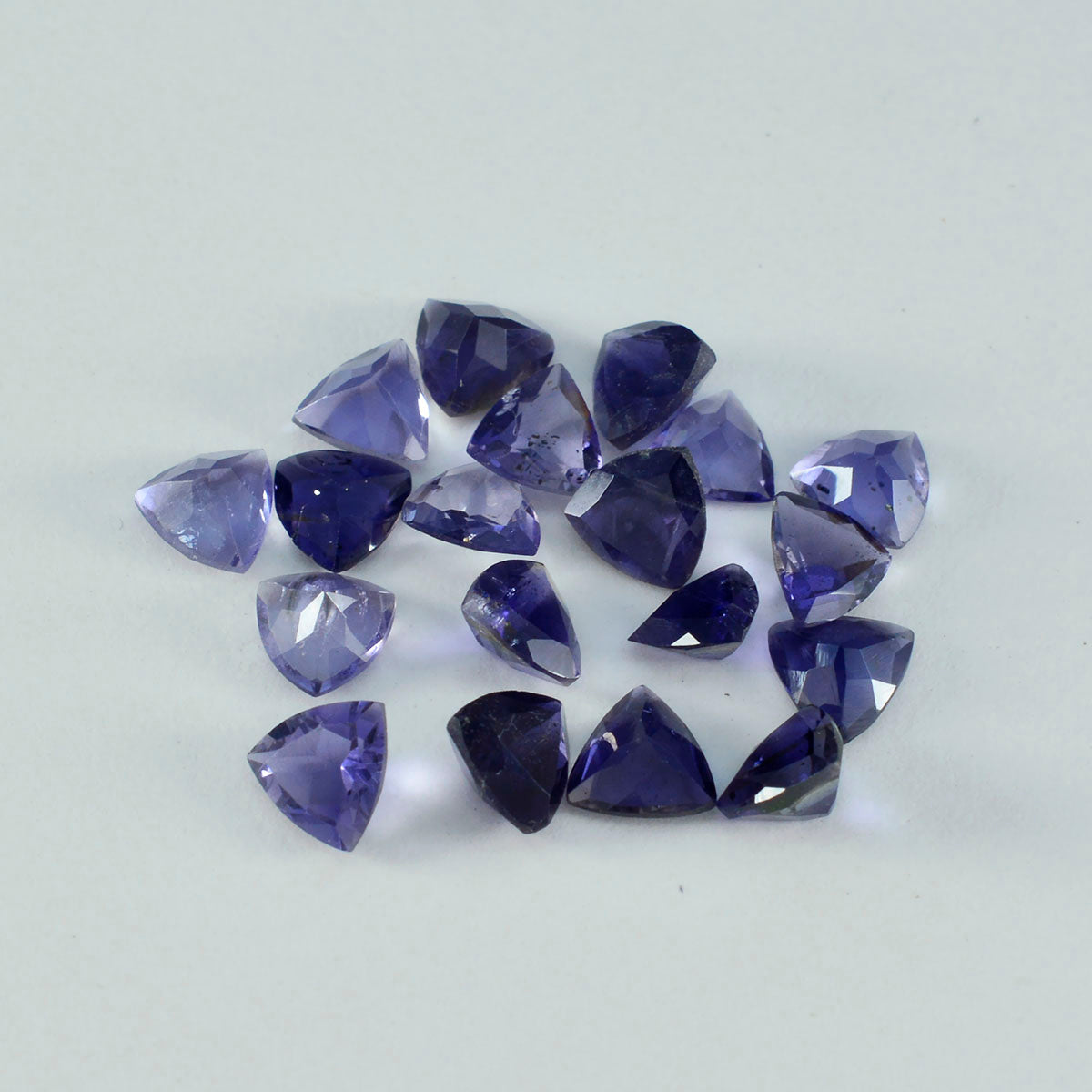riyogems 1 pieza de iolita azul facetada de 7x7 mm con forma de billón, piedra preciosa suelta de buena calidad