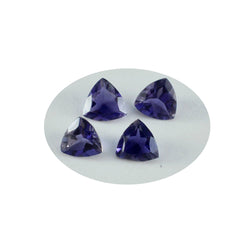 Riyogems 1PC Blue Iolite Faceted 9x9 mm Trillion Shape lovely Quality Gems