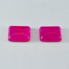 Riyogems 1 Stück roter Jaspis-Cabochon, 10 x 12 mm, achteckige Form, schöne, hochwertige lose Edelsteine