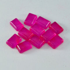 Riyogems 1 Stück roter Jaspis-Cabochon, 5 x 7 mm, achteckige Form, A+-Qualitäts-Edelstein