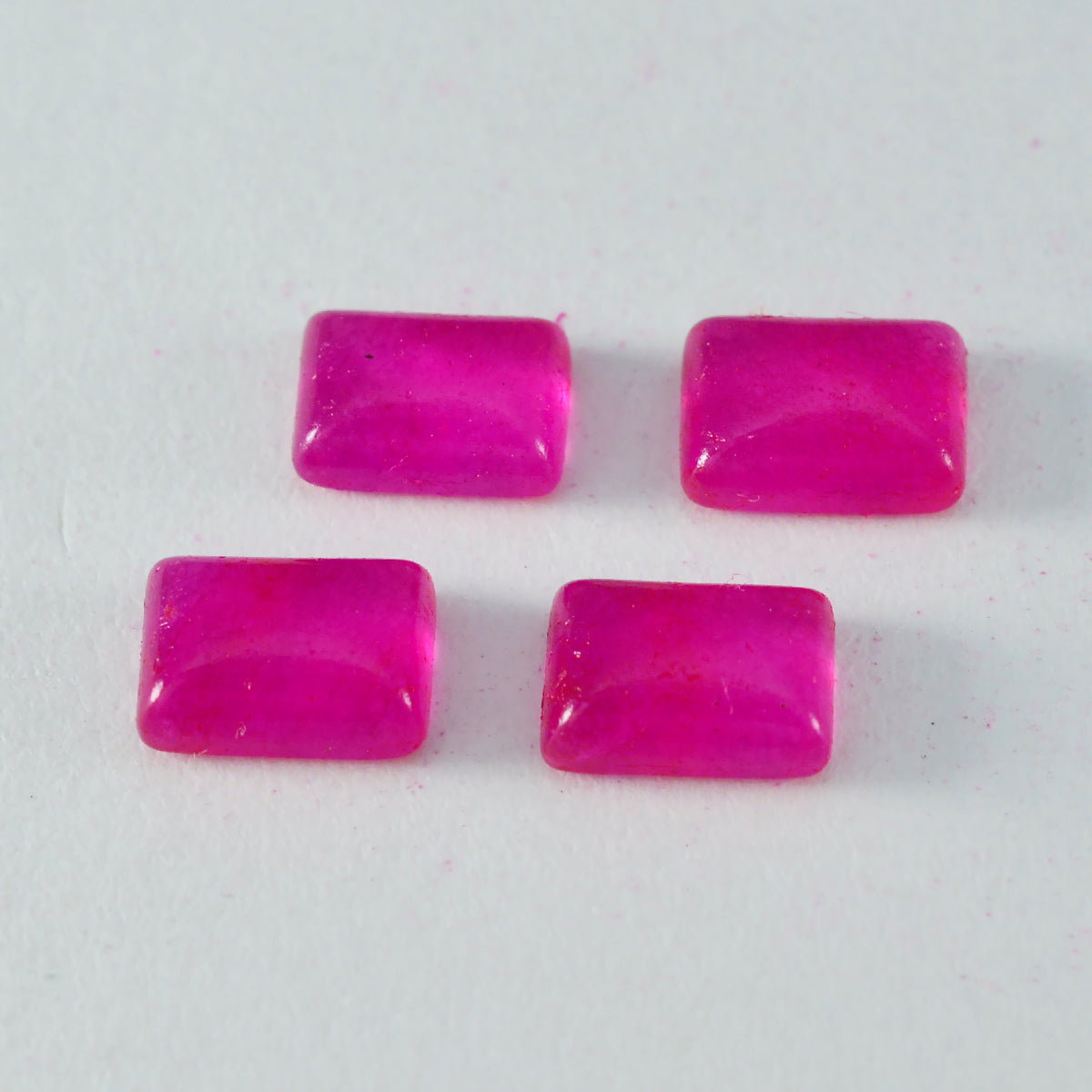 Riyogems 1 Stück roter Jaspis-Cabochon, 7 x 9 mm, achteckige Form, A1-Qualitätsstein